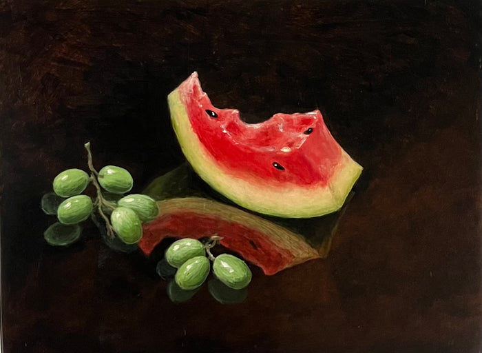 Watermelon and Grapes 9x12