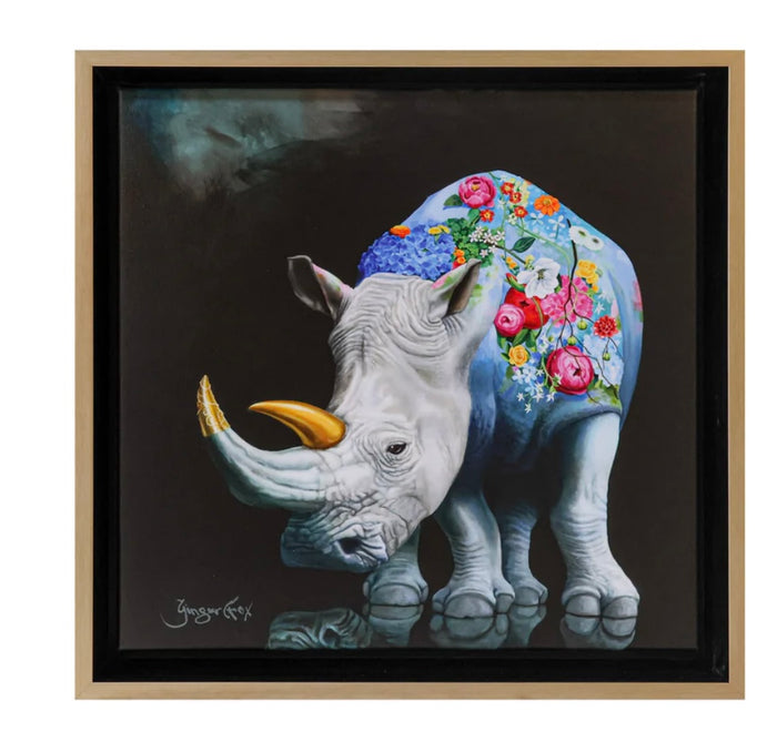 The Rhinarcissist 24x24 print on canvas