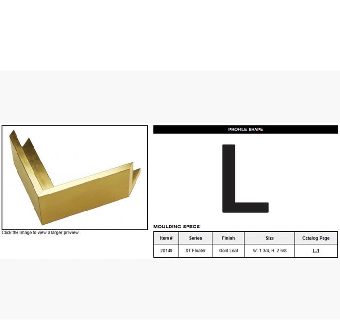 Gold Floater Frame #1, 60x48