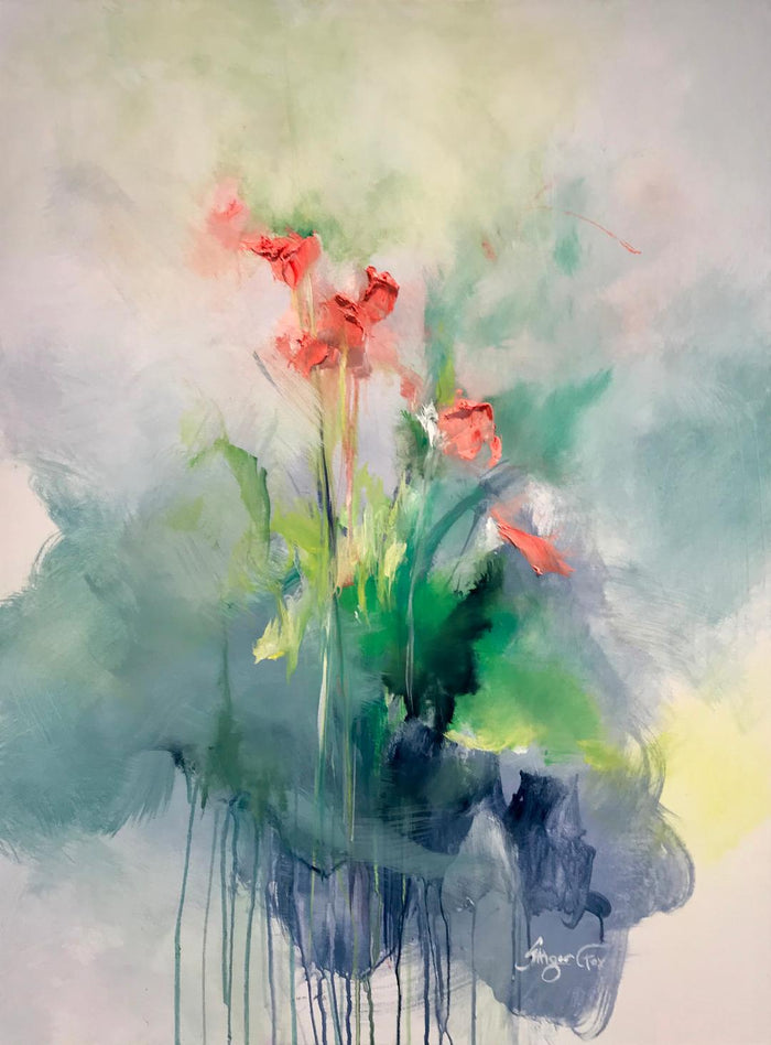 Meeting Blue Below by Ginger Fox, 40 x 30 in