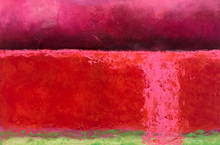 Red Zone by Ginger Fox, 40 x 60 in
