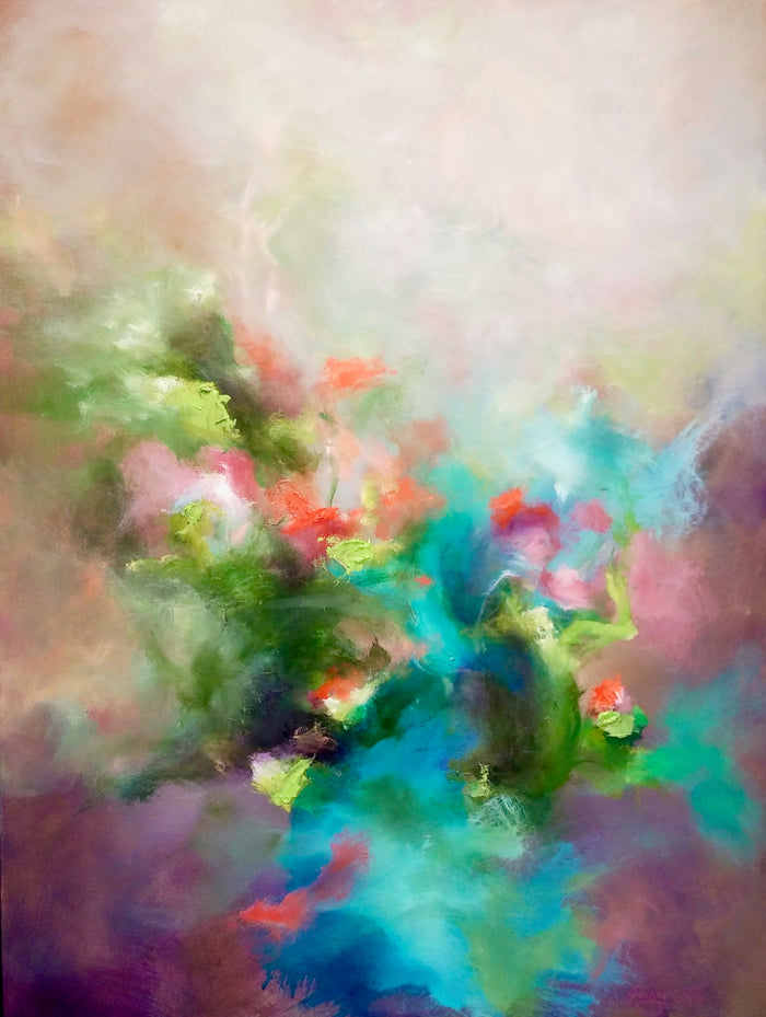 Rose Blu by Ginger Fox, 48 x 36 in