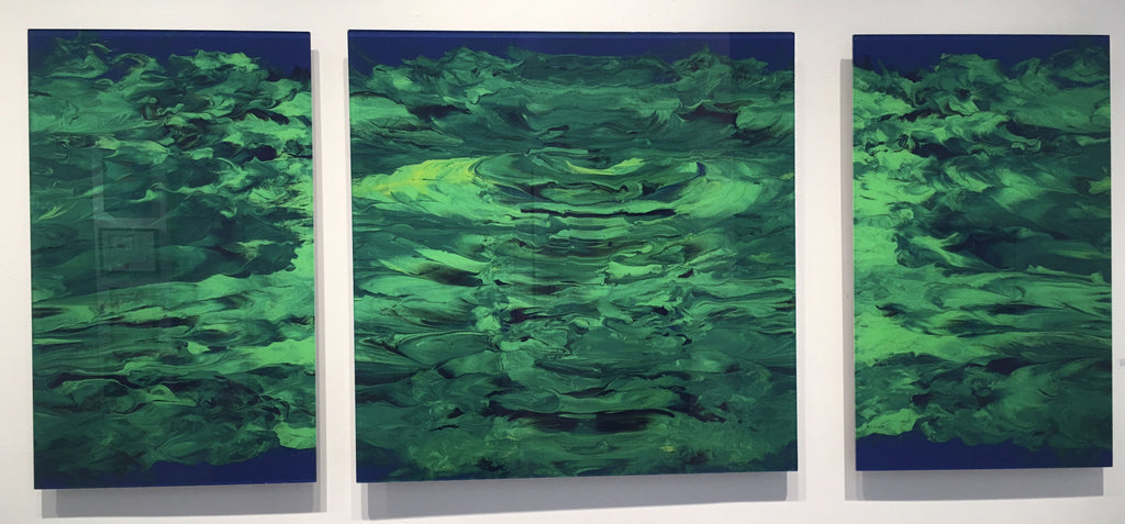 Green with Blue by Juli Price, 30 x 66 in