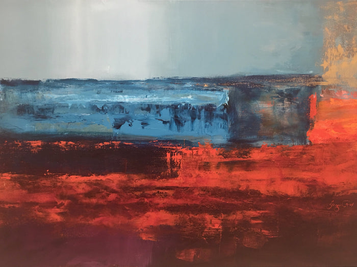 Red Turquoise  by Ginger Fox, 40 x 60 in